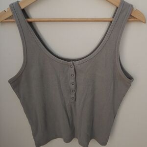 A&F Soft Ribbed Cropped Tank